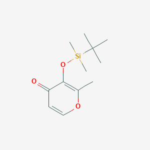 molecular formula C12H20O3Si B8380091 3-(tert-Butyldimethyl)silyloxy-2-methyl-pyran-4-one 