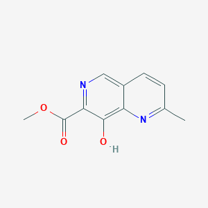 molecular formula C11H10N2O3 B8380099 8-Hydroxy-2-methyl-[1,6]naphthyridine-7-carboxylic acid methyl ester 