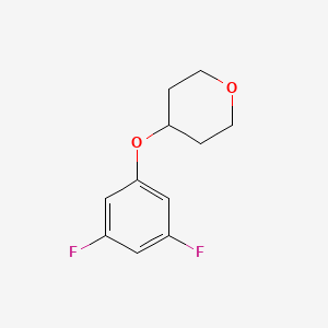 molecular formula C11H12F2O2 B8380112 4-(3,5-difluorophenoxy)tetrahydro-2H-pyran 