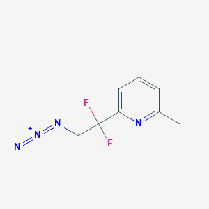 molecular formula C8H8F2N4 B8380184 2-(2-Azido-1,1-difluoro-ethyl)-6-methyl-pyridine 