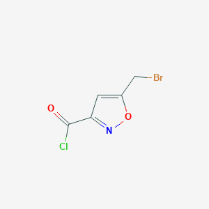 molecular formula C5H3BrClNO2 B8380196 5-(Bromomethyl)-3-isoxazolecarbonyl chloride CAS No. 95312-12-2