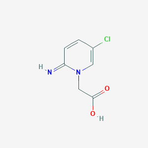 molecular formula C7H7ClN2O2 B8380227 2-(5-chloro-2-iminopyridin-1(2H)-yl)acetic acid 