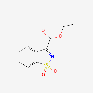 molecular formula C10H9NO4S B8380230 Ethyl benzo[d]isothiazole-3-carboxylate 1,1-dioxide 