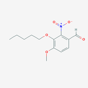 molecular formula C13H17NO5 B8380253 4-Methoxy-2-nitro-3-pentoxybenzaldehyde 