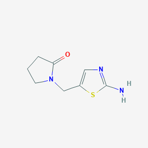 molecular formula C8H11N3OS B8380262 1-[(2-Amino-1,3-thiazol-5-yl)methyl]pyrrolidin-2-one 