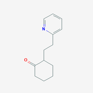 molecular formula C13H17NO B8380279 2-(2-Pyridyl) ethyl-2-cyclohexanone 