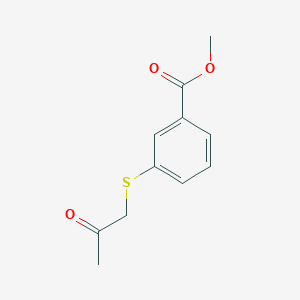 molecular formula C11H12O3S B8380314 3-(2-Oxo-propylsulfanyl)-benzoic acid methyl ester 