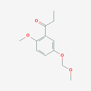 molecular formula C12H16O4 B8380330 3-(5-Methoxymethoxy-2-methoxyphenyl)-3-propanone 