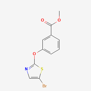 molecular formula C11H8BrNO3S B8380338 Methyl 3-(5-bromothiazol-2-yloxy)benzoate 
