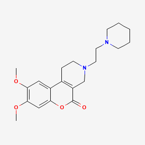 8,9-dimethoxy-3-(2-piperidin-1-ylethyl)-2,4-dihydro-1H-chromeno[3,4-c]pyridin-5-one