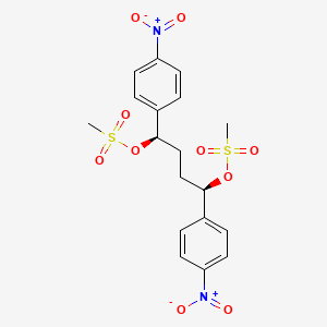molecular formula C18H20N2O10S2 B8380386 (1R,4R)-1,4-bis(4-nitrophenyl)butane-1,4-diyl dimethanesulfonate 