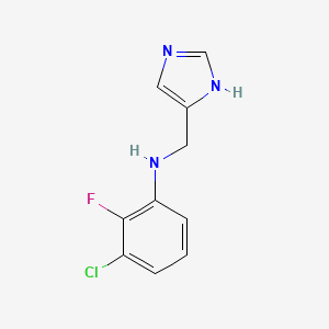 molecular formula C10H9ClFN3 B8380408 (3-Chloro-2-fluoro-phenyl)-(3H-imidazol-4-ylmethyl)-amine 
