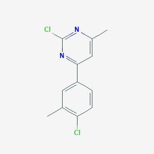 2-Chloro-4-(4-chloro-3-methyl-phenyl)-6-methyl-pyrimidine