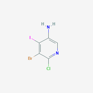 molecular formula C5H3BrClIN2 B8380430 5-Bromo-6-chloro-4-iodopyridin-3-amine 