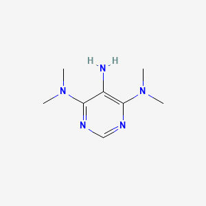 molecular formula C8H15N5 B8380438 5-Amino-4,6-bis(dimethylamino)pyrimidine 