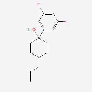 molecular formula C15H20F2O B8380487 1-(1-Hydroxy-4-propylcyclohexyl)-3,5-difluorobenzene 