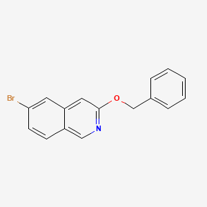 molecular formula C16H12BrNO B8380493 3-(Benzyloxy)-6-bromoisoquinoline 