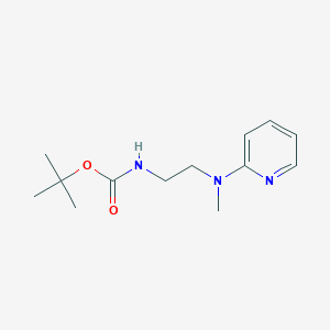 molecular formula C13H21N3O2 B8380502 Tert-butyl 2-[methyl(pyridin-2-yl)amino]ethylcarbamate 