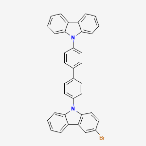 molecular formula C36H23BrN2 B8380536 9-(4'-(9H-carbazol-9-yl)biphenyl-4-yl)-3-bromo-9H-carbazole 