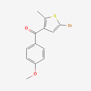 molecular formula C13H11BrO2S B8380584 (5-Bromo-2-methylthiophen-3-yl)(4-methoxyphenyl)methanone 