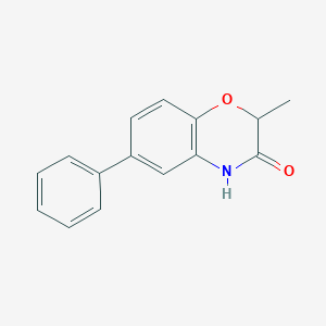 molecular formula C15H13NO2 B8380603 6-Phenyl-2-methyl-1,4-benzoxazin-3-one 