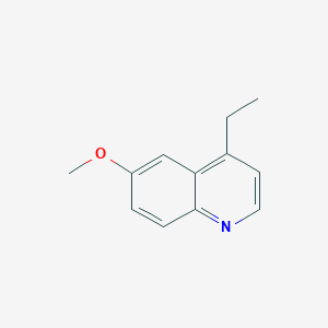 molecular formula C12H13NO B8380615 4-Ethyl-6-methoxy-quinoline 