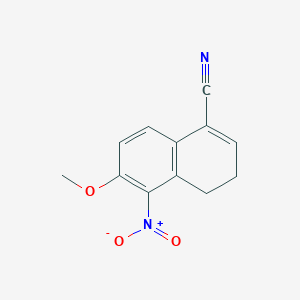molecular formula C12H10N2O3 B8380632 6-Methoxy-5-nitro-3,4-dihydronaphthalene-1-carbonitrile 