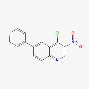 molecular formula C15H9ClN2O2 B8380637 4-Chloro-3-nitro-6-phenyl-quinoline 