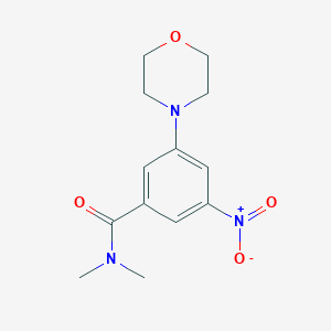 molecular formula C13H17N3O4 B8380654 N,N-Dimethyl-3-morpholino-5-nitrobenzamide 