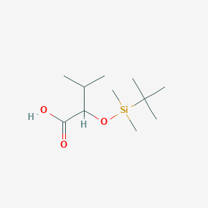 molecular formula C11H24O3Si B8380662 2-{[tert-Butyl(dimethyl)silyl]oxy}-3-methylbutanoic acid 