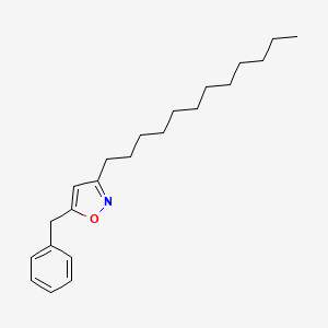 molecular formula C22H33NO B8380755 5-Benzyl-3-dodecylisoxazole 