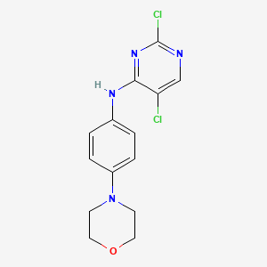 molecular formula C14H14Cl2N4O B8380817 (2,5-Dichloro-pyrimidin-4-yl)-(4-morpholin-4-yl-phenyl)-amine 