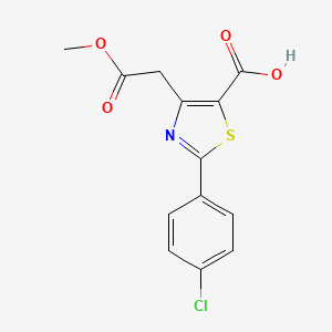 2-(4-Chloro-phenyl)-4-methoxycarbonylmethyl-thiazole-5-carboxylic acid