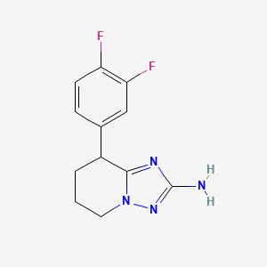 molecular formula C12H12F2N4 B8380840 8-(3,4-Difluorophenyl)-5,6,7,8-tetrahydro-[1,2,4]triazolo[1,5-a]pyridin-2-amine 