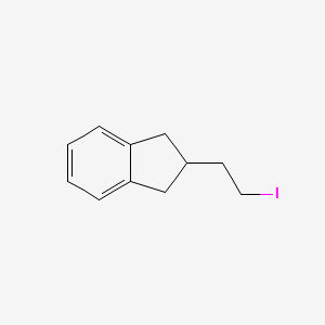 molecular formula C11H13I B8380842 2-(2-Iodoethyl)indane 