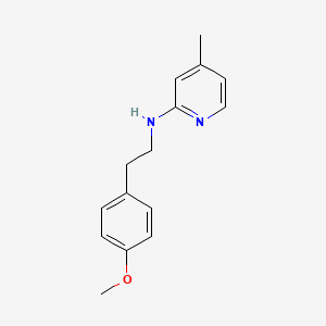 molecular formula C15H18N2O B8380914 N-[2-(4-Methoxyphenyl)ethyl]-4-methylpyridin-2-amine 