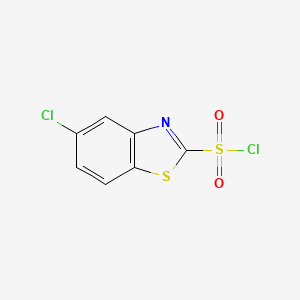 molecular formula C7H3Cl2NO2S2 B8380956 5-Chloro-benzothiazole-2-sulfonyl chloride 