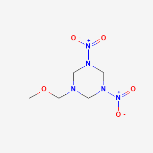 molecular formula C5H11N5O5 B8380989 1-Methoxymethyl-3,5-dinitro-1,3,5-triazacyclohexane 