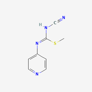 molecular formula C8H8N4S B8381030 1-Cyano-2-methyl-3-pyridin-4-yl-isothiourea 