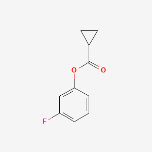 molecular formula C10H9FO2 B8381043 Cyclopropanecarboxylic acid, 3-fluorophenyl ester 