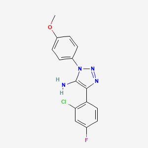 molecular formula C15H12ClFN4O B8381124 5-(2-Chloro-4-fluoro-phenyl)-3-(4-methoxy-phenyl)-3h-[1,2,3]triazol-4-ylamine 