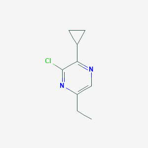 molecular formula C9H11ClN2 B8381135 3-Chloro-2-cyclopropyl-5-ethylpyrazine 