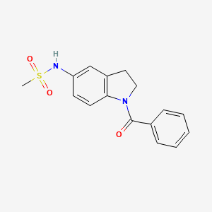 molecular formula C16H16N2O3S B8381150 N-(1-benzoyl-2,3-dihydro-1H-indole-5-yl)-methanesulfonamide 