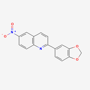 2-(1,3-Benzodioxol-5-yl)-6-nitroquinoline