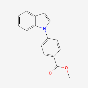 molecular formula C16H13NO2 B8381167 4-(1H-Indole-1-yl)benzoic acid methyl ester 