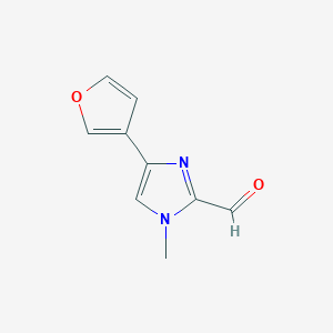 molecular formula C9H8N2O2 B8381206 4-Furan-3-yl-1-methyl-1H-imidazole-2-carbaldehyde 