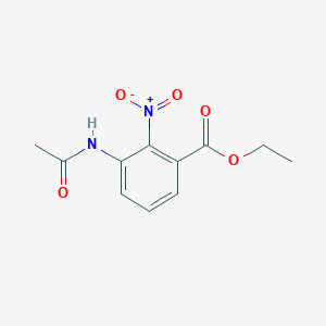 molecular formula C11H12N2O5 B8381239 Ethyl 3-acetylamino-2-nitrobenzoate CAS No. 193014-02-7