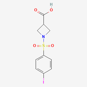 molecular formula C10H10INO4S B8381270 1-[(4-Iodophenyl)sulfonyl]azetidine-3-carboxylic acid 