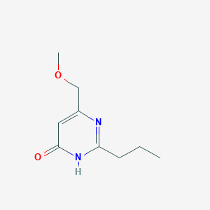 molecular formula C9H14N2O2 B8381308 6-(methoxymethyl)-2-propylpyrimidin-4(3H)-one 