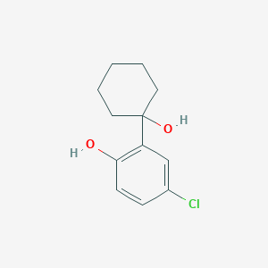 molecular formula C12H15ClO2 B8381316 4-Chloro-2-(1-hydroxycyclohexyl)-phenol 